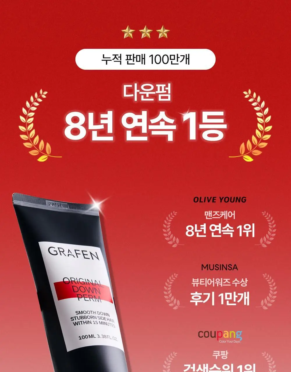 [곱슬/직모 모든머리용]그라펜 오리지널 다운펌 100ml 상세페이지 2